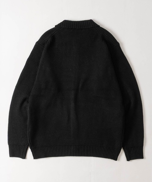 JOHN'S CLOSET(ジョンズクローゼット)の「【18】〔U.S.POLO ASSN/ユーエスポロアッスン〕メランジニット ポロカーディガン ユニセックス/メンズ/レディース(カーディガン/ボレロ・メンズ・ブラック/ネイビー/ブラウン/ブルー/アイボリー/ワインレッド・MEDIUM/LARGE)」の15枚目の写真