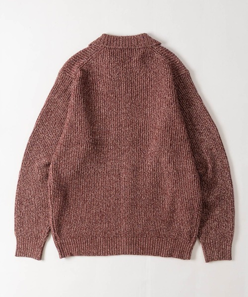 JOHN'S CLOSET(ジョンズクローゼット)の「【18】〔U.S.POLO ASSN/ユーエスポロアッスン〕メランジニット ポロカーディガン ユニセックス/メンズ/レディース(カーディガン/ボレロ・メンズ・ブラック/ネイビー/ブラウン/ブルー/アイボリー/ワインレッド・MEDIUM/LARGE)」の7枚目の写真