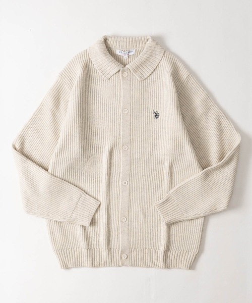 JOHN'S CLOSET(ジョンズクローゼット)の「【18】〔U.S.POLO ASSN/ユーエスポロアッスン〕メランジニット ポロカーディガン ユニセックス/メンズ/レディース(カーディガン/ボレロ・メンズ・ブラック/ネイビー/ブラウン/ブルー/アイボリー/ワインレッド・MEDIUM/LARGE)」の18枚目の写真