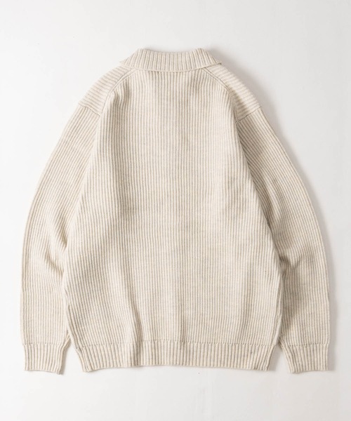 JOHN'S CLOSET(ジョンズクローゼット)の「【18】〔U.S.POLO ASSN/ユーエスポロアッスン〕メランジニット ポロカーディガン ユニセックス/メンズ/レディース(カーディガン/ボレロ・メンズ・ブラック/ネイビー/ブラウン/ブルー/アイボリー/ワインレッド・MEDIUM/LARGE)」の17枚目の写真