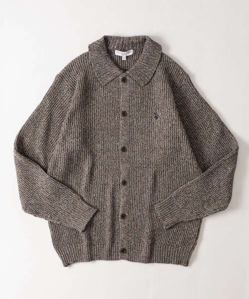 JOHN'S CLOSET(ジョンズクローゼット)の「【18】〔U.S.POLO ASSN/ユーエスポロアッスン〕メランジニット ポロカーディガン ユニセックス/メンズ/レディース(カーディガン/ボレロ・メンズ・ブラック/ネイビー/ブラウン/ブルー/アイボリー/ワインレッド・MEDIUM/LARGE)」の14枚目の写真