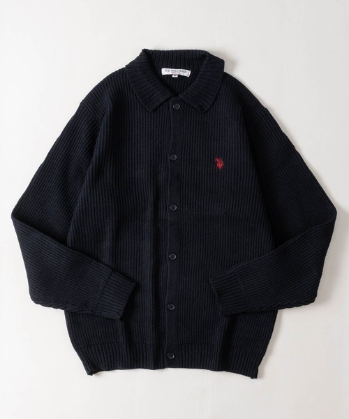 JOHN'S CLOSET(ジョンズクローゼット)の「【18】〔U.S.POLO ASSN/ユーエスポロアッスン〕メランジニット ポロカーディガン ユニセックス/メンズ/レディース(カーディガン/ボレロ・メンズ・ブラック/ネイビー/ブラウン/ブルー/アイボリー/ワインレッド・MEDIUM/LARGE)」の12枚目の写真