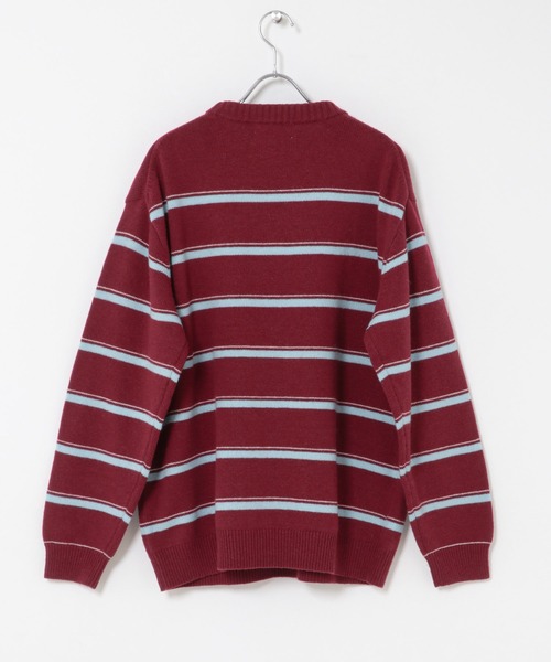 URBAN RESEARCH Sonny Label(アーバンリサーチサニーレーベル)の「ウール混マルチボーダーニットプルオーバー(ニット/セーター・メンズ・グレー/ブルー/バーガンディー・MEDIUM/LARGE)」の5枚目の写真