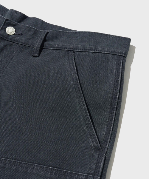 OUTSTANDING(アウトスタンディング)の「CANVAS CARPENTER DOUBLE KNEE SHORTS_CHARCOAL(その他パンツ・メンズ・その他・S/M/L)」の4枚目の写真