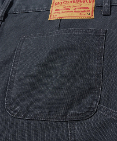 OUTSTANDING(アウトスタンディング)の「CANVAS CARPENTER DOUBLE KNEE SHORTS_CHARCOAL(その他パンツ・メンズ・その他・S/M/L)」の6枚目の写真