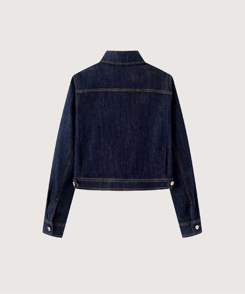 les fees love filles（レフェラブフィユ）の「Cropped Lapel Denim Jacket（デニムジャケット・レディース・ブルー・MEDIUM/SMALL/LARGE）」の2枚目の写真