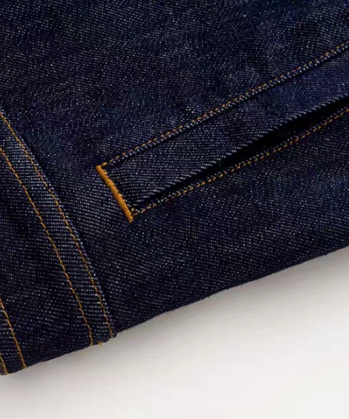 les fees love filles（レフェラブフィユ）の「Cropped Lapel Denim Jacket（デニムジャケット・レディース・ブルー・MEDIUM/SMALL/LARGE）」の4枚目の写真