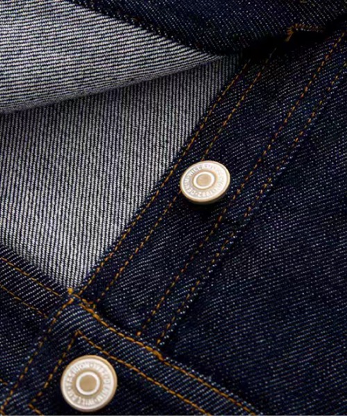 les fees love filles（レフェラブフィユ）の「Cropped Lapel Denim Jacket（デニムジャケット・レディース・ブルー・MEDIUM/SMALL/LARGE）」の5枚目の写真