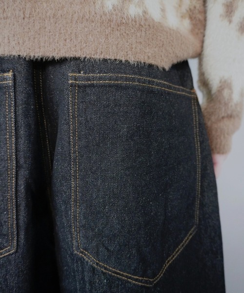 SPINNS（スピンズ）の「【セットアップ対応】13.5oz フロントドーナッツボタンワイドデニムパンツ/ヒッコリーストライプ/ダック素材（デニムパンツ・メンズ・ブルー系その他2/ブラック系その他2/ブルー系その他/ブラック系その他・L/M）」の16枚目の写真