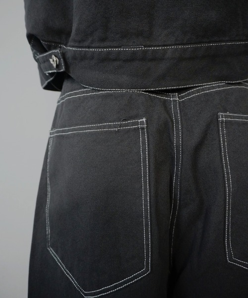 SPINNS（スピンズ）の「【セットアップ対応】13.5oz フロントドーナッツボタンワイドデニムパンツ/ヒッコリーストライプ/ダック素材（デニムパンツ・メンズ・ブルー系その他2/ブラック系その他2/ブルー系その他/ブラック系その他・L/M）」の11枚目の写真