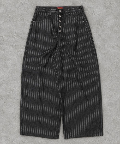 SPINNS（スピンズ）の「【セットアップ対応】13.5oz フロントドーナッツボタンワイドデニムパンツ/ヒッコリーストライプ/ダック素材（デニムパンツ・メンズ・ブルー系その他2/ブラック系その他2/ブルー系その他/ブラック系その他・L/M）」の22枚目の写真