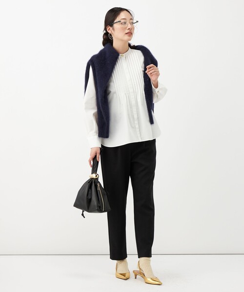 NOLLEY’S（ノーリーズ）の「《防シワ》ウォッシャブルウール調テーパードパンツ（その他パンツ・レディース・ピンク/ブラック/オフホワイト・38/36/34）」の22枚目の写真