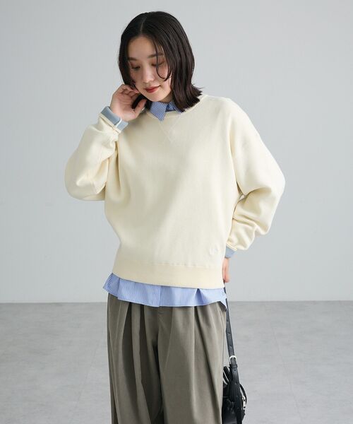 Green Parks(グリーンパークス)の「レギュラカラーインナーシャツ(シャツ/ブラウス・レディース・ドット/ストライプ/オフホワイト・FREE)」の7枚目の写真