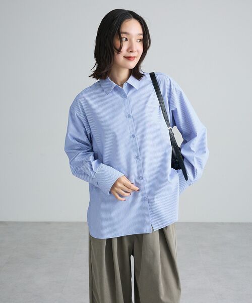 Green Parks(グリーンパークス)の「レギュラカラーインナーシャツ(シャツ/ブラウス・レディース・ドット/ストライプ/オフホワイト・FREE)」の8枚目の写真