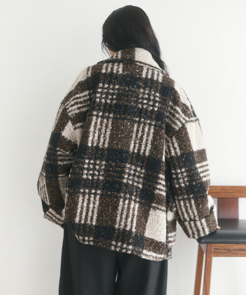 Firsthand（ファーストハンド）の「限定展開 Firsthand/ファーストハンド ボアチェックジャケット（その他アウター・レディース・ブラウン/ブラック・FREE）」の20枚目の写真