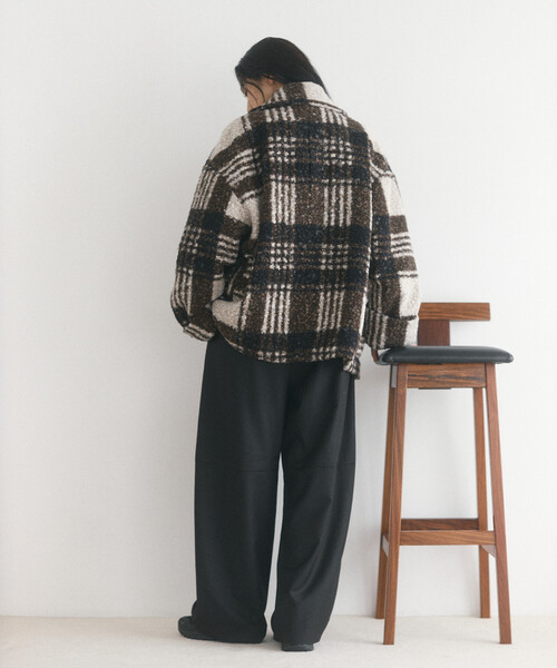 Firsthand（ファーストハンド）の「限定展開 Firsthand/ファーストハンド ボアチェックジャケット（その他アウター・レディース・ブラウン/ブラック・FREE）」の11枚目の写真