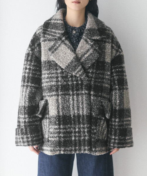 Firsthand（ファーストハンド）の「限定展開 Firsthand/ファーストハンド ボアチェックジャケット（その他アウター・レディース・ブラウン/ブラック・FREE）」の9枚目の写真