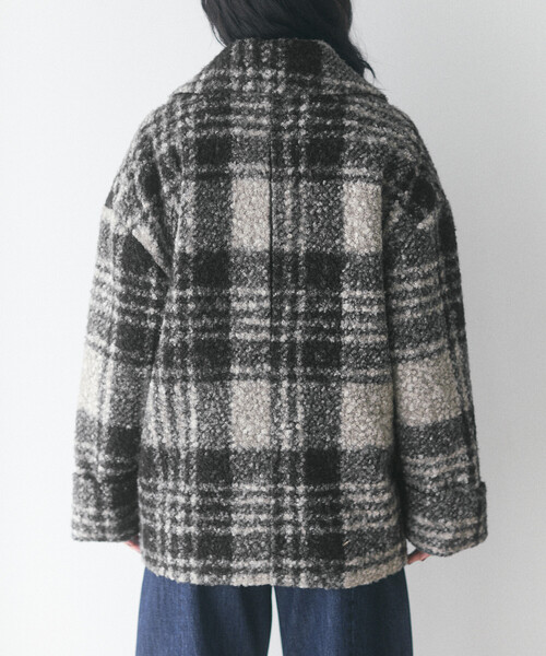 Firsthand（ファーストハンド）の「限定展開 Firsthand/ファーストハンド ボアチェックジャケット（その他アウター・レディース・ブラウン/ブラック・FREE）」の7枚目の写真