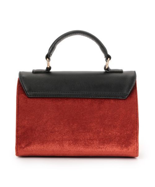 VIS（ビス）の「【mina1月号掲載】ベルベットコンビワンハンドショルダーバッグ（ショルダーバッグ・レディース・ダークブラウン/ブルー・FREE）」の4枚目の写真