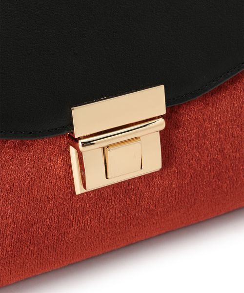 VIS（ビス）の「【mina1月号掲載】ベルベットコンビワンハンドショルダーバッグ（ショルダーバッグ・レディース・ダークブラウン/ブルー・FREE）」の5枚目の写真