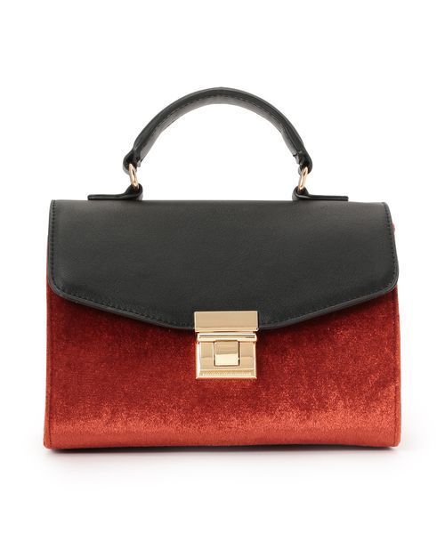 VIS（ビス）の「【mina1月号掲載】ベルベットコンビワンハンドショルダーバッグ（ショルダーバッグ・レディース・ダークブラウン/ブルー・FREE）」の8枚目の写真