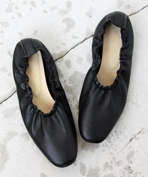 BEAUTY&YOUTH UNITED ARROWS(ビューティーアンドユースユナイテッドアローズ)の「BY∴ シャーリングフラットシューズ◆(その他シューズ・レディース・ブラック/ライトピンク・37/36/38/39)」の10枚目の写真