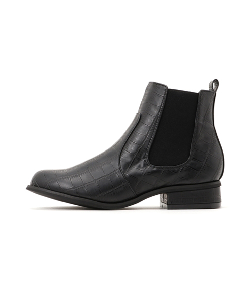 Re:EDIT（リエディ）の「[リエディ]サイドゴアショートブーツ[リエディオリジナル]シューズ/ブーツ/ショートブーツ（ブーツ・レディース・ダークブラウン/ブラック系その他/ダークブラック/ブラック・XX-LARGE/LARGE/SMALL/X-LARGE/MEDIUM）」の5枚目の写真