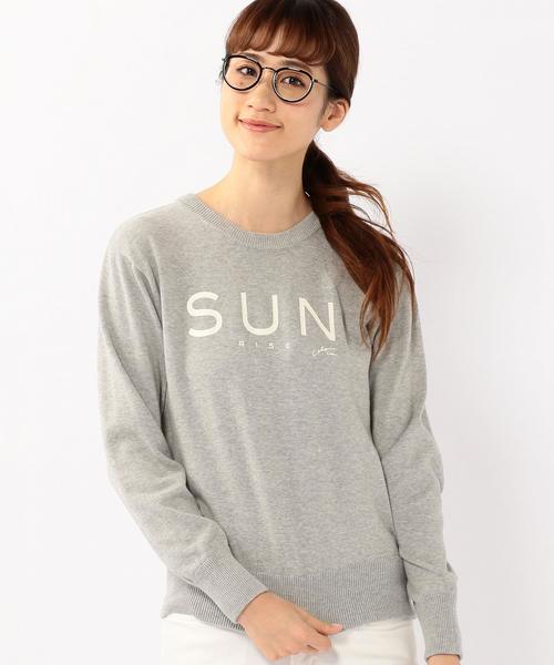 coen（コーエン）の「コットンプリントニット（ニット/セーター・レディース・ライトグレー/イエロー・LARGE/MEDIUM）」の2枚目の写真