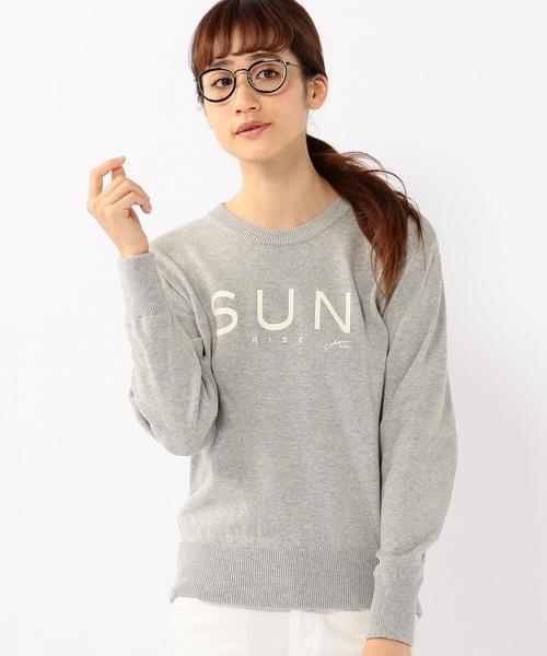 coen（コーエン）の「コットンプリントニット（ニット/セーター・レディース・ライトグレー/イエロー・LARGE/MEDIUM）」の5枚目の写真