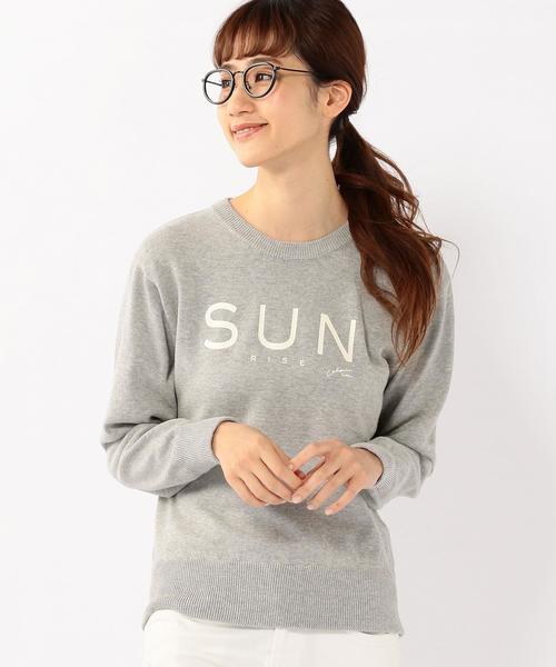 coen（コーエン）の「コットンプリントニット（ニット/セーター・レディース・ライトグレー/イエロー・LARGE/MEDIUM）」の6枚目の写真