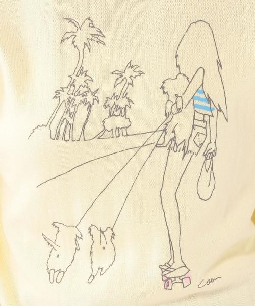 coen（コーエン）の「コットンプリントニット（ニット/セーター・レディース・ライトグレー/イエロー・LARGE/MEDIUM）」の8枚目の写真