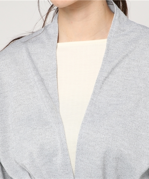 VENCEEXCHANGE（ヴァンスエクスチェンジ）の「ステップヘムワイドスリーブガウン            （カーディガン/ボレロ・レディース・ダークカーキ/ブラック/グレー/その他21・MEDIUM）」の8枚目の写真