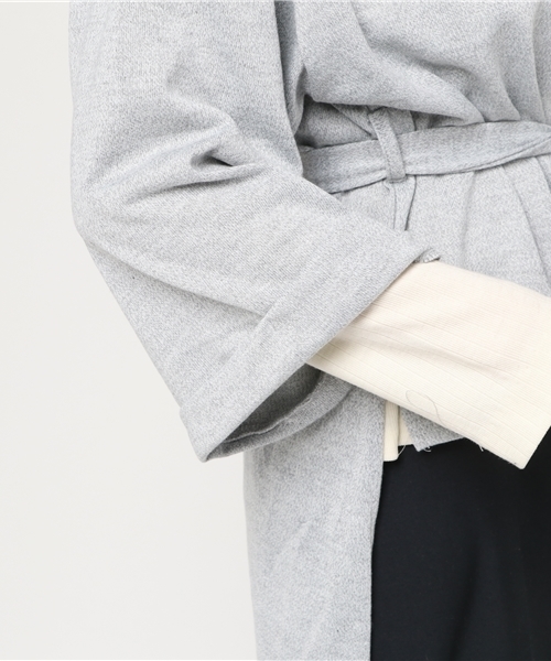 VENCEEXCHANGE（ヴァンスエクスチェンジ）の「ステップヘムワイドスリーブガウン            （カーディガン/ボレロ・レディース・ダークカーキ/ブラック/グレー/その他21・MEDIUM）」の9枚目の写真