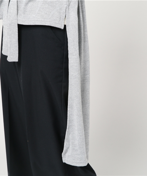 VENCEEXCHANGE（ヴァンスエクスチェンジ）の「ステップヘムワイドスリーブガウン            （カーディガン/ボレロ・レディース・ダークカーキ/ブラック/グレー/その他21・MEDIUM）」の10枚目の写真