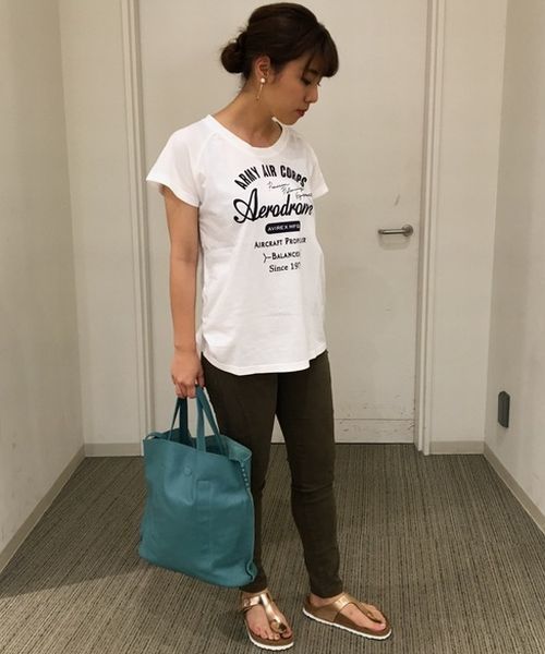 AVIREX(アヴィレックス)の「avirex/ アヴィレックス/ ARMY AIR CORP TEE/ アーミー エアコープ ティーシャツ(Tシャツ/カットソー・レディース・ネイビー/オフホワイト・FREE)」の10枚目の写真