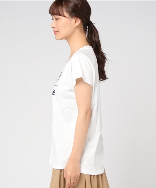 AVIREX(アヴィレックス)の「avirex/ アヴィレックス/ ARMY AIR CORP TEE/ アーミー エアコープ ティーシャツ(Tシャツ/カットソー・レディース・ネイビー/オフホワイト・FREE)」の4枚目の写真
