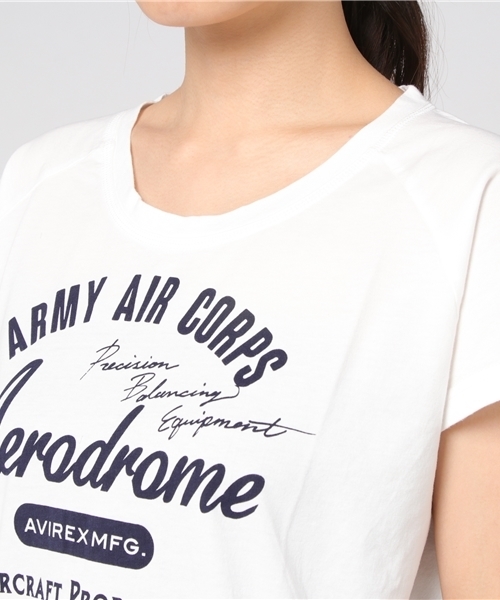 AVIREX(アヴィレックス)の「avirex/ アヴィレックス/ ARMY AIR CORP TEE/ アーミー エアコープ ティーシャツ(Tシャツ/カットソー・レディース・ネイビー/オフホワイト・FREE)」の6枚目の写真