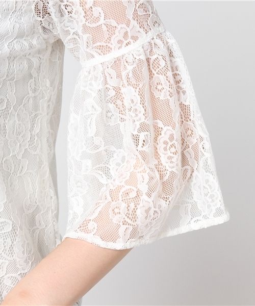 Honeys(ハニーズ)の「レースプルオーバー(Tシャツ/カットソー・レディース・アイボリー/ブラック/ピンク・L/M)」の9枚目の写真