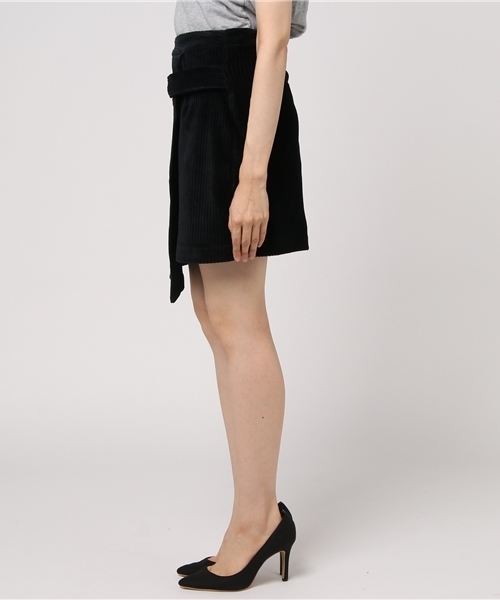 MURUA（ムルーア）の「ワイドコーデュロイミニスカート（スカート・レディース・グリーン/ブラック/キャメル・1/2）」の10枚目の写真