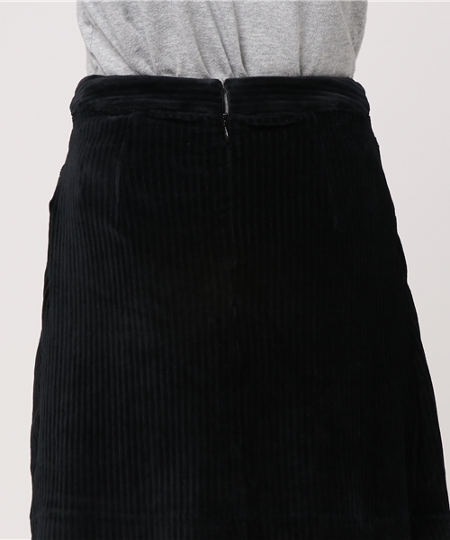 MURUA（ムルーア）の「ワイドコーデュロイミニスカート（スカート・レディース・グリーン/ブラック/キャメル・1/2）」の5枚目の写真