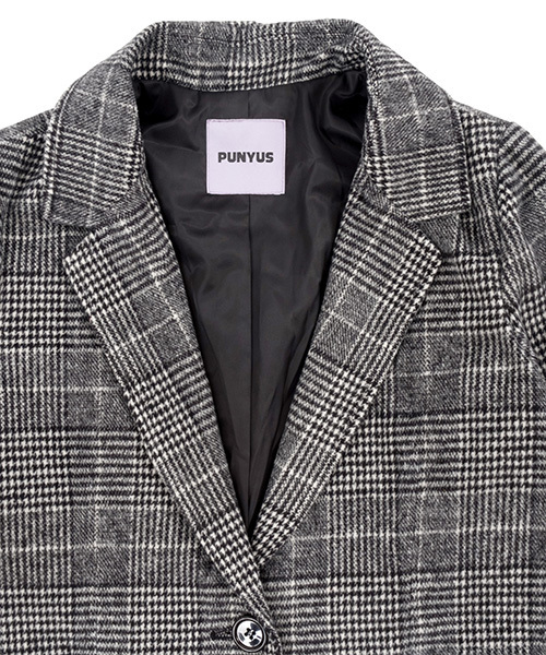 PUNYUS（プニュズ）の「グレンチェックチェスターコート（チェスターコート・レディース・ブラウン系その他/グレー系その他・2/3/4/1）」の5枚目の写真