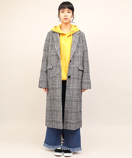 PUNYUS（プニュズ）の「グレンチェックチェスターコート（チェスターコート・レディース・ブラウン系その他/グレー系その他・2/3/4/1）」の12枚目の写真