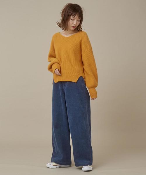 Another Edition(アナザーエディション)の「【WEB限定】コーデュロイワイドパンツ(その他パンツ・レディース・ベージュ/コバルトブルー・MEDIUM/SMALL)」の10枚目の写真