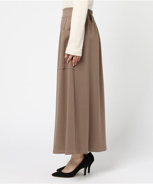 archives（アルシーヴ）の「サス付きロングフレアスカート（スカート・レディース・パープル/モカ/カーキ・MEDIUM）」の4枚目の写真