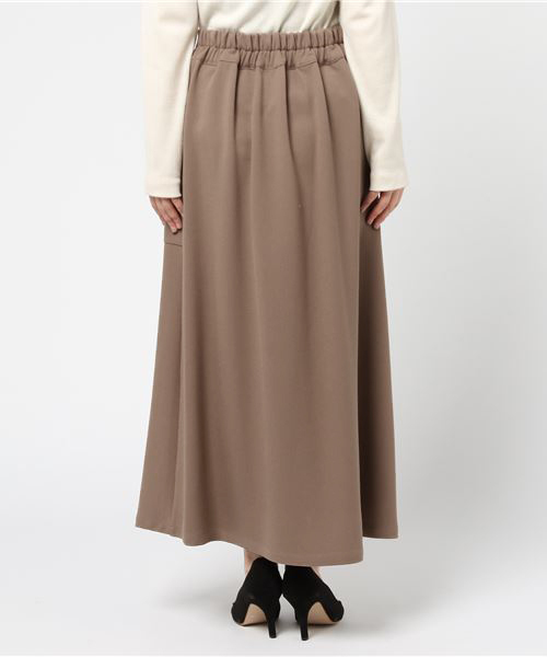 archives（アルシーヴ）の「サス付きロングフレアスカート（スカート・レディース・パープル/モカ/カーキ・MEDIUM）」の5枚目の写真