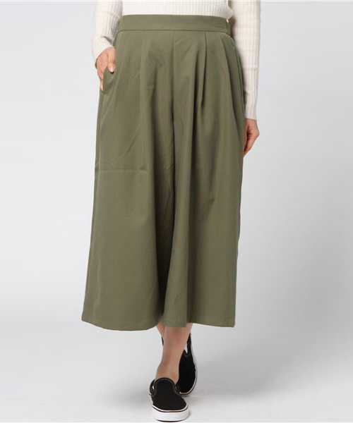 earth music&ecology（アースミュージックアンドエコロジー）の「・起毛スカーチョ（その他パンツ・レディース・カーキ/キャメル/ボルドー/ネイビー・FREE）」の2枚目の写真