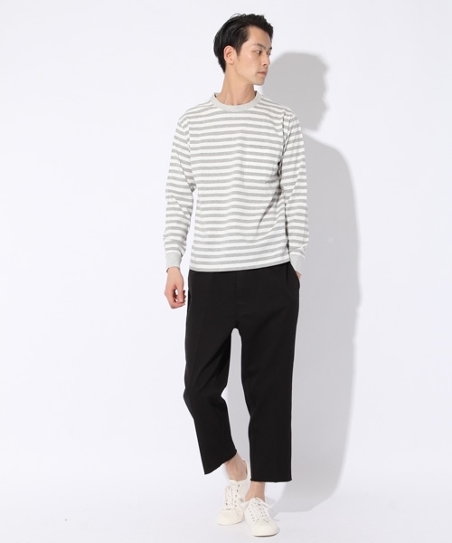 niko and...（ニコアンド）の「USAコットンボーダーロングスリーブTシャツ（Tシャツ/カットソー・メンズ・ネイビー/グレー/レッド/イエロー・MEDIUM/LARGE）」の14枚目の写真