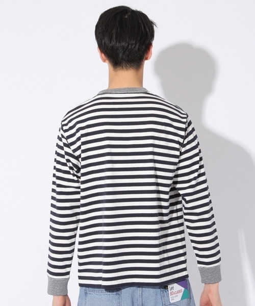 niko and...（ニコアンド）の「USAコットンボーダーロングスリーブTシャツ（Tシャツ/カットソー・メンズ・ネイビー/グレー/レッド/イエロー・MEDIUM/LARGE）」の7枚目の写真