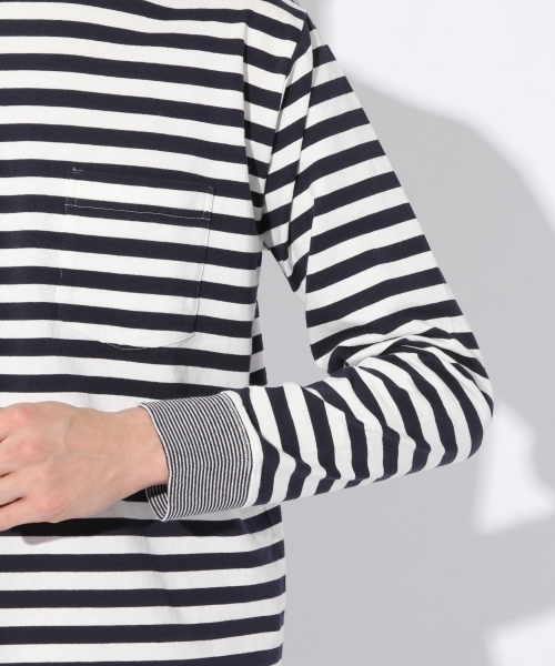 niko and...（ニコアンド）の「USAコットンボーダーロングスリーブTシャツ（Tシャツ/カットソー・メンズ・ネイビー/グレー/レッド/イエロー・MEDIUM/LARGE）」の15枚目の写真