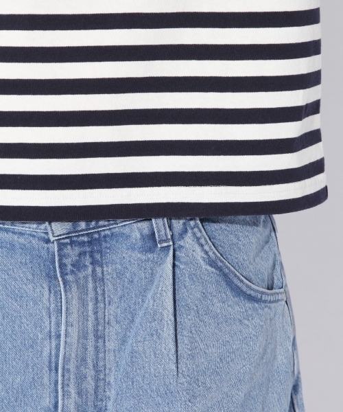 niko and...（ニコアンド）の「USAコットンボーダーロングスリーブTシャツ（Tシャツ/カットソー・メンズ・ネイビー/グレー/レッド/イエロー・MEDIUM/LARGE）」の18枚目の写真